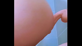 Curvy latina goddess rides her toy from behind Curvy latina goddess rides her toy from behind