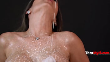 Mylf gets messy with milk and passionate fucking