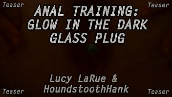 Anal glow in the dark glass plug