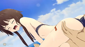 She loves intense fuck hard sex at beach and creampied