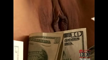 Money tickles her twat