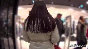 Flawless czech teenie is teased in the mall and screwed in pov