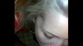 Blonde sucks dick in the bathroom iphone