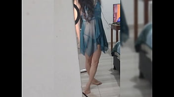 Pretty girl dances in lingerie you won't believe what happens next "