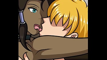 Korra riding animated