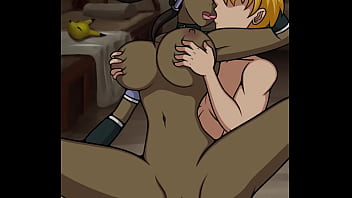 Korra riding animated