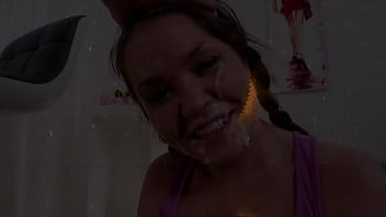 Shy teen malisha first time tries anal fuck cum on face