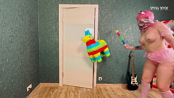 Pervert girl zero two breaks pinata gets naked and talks dirty to you