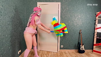 Pervert girl zero two breaks pinata gets naked and talks dirty to you