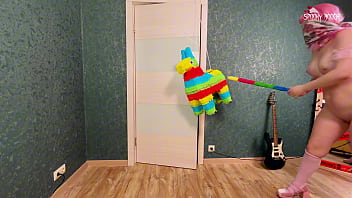 Pervert girl zero two breaks pinata gets naked and talks dirty to you