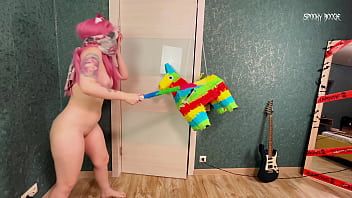 Pervert girl zero two breaks pinata gets naked and talks dirty to you