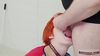 Shy nervous teen sexy teen babe in a threesome with double cumshot