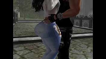 Milf in jeans wiggling her big ass