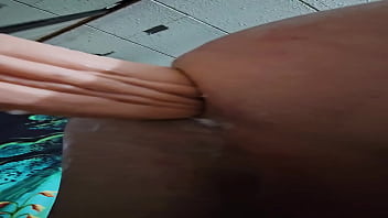 Wife making hubby fuck her dildos