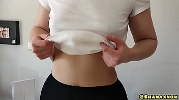 Fitness squatting on your face butt plug