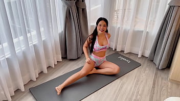 Asian girl with buttplug