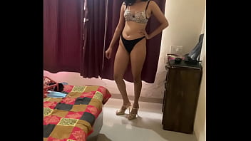 Niyati walking the ramp in leopard polka dots