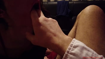 Big toy up in my butt and dick into my mouth