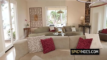 Blonde babe gets her pussy hammared by a bbc