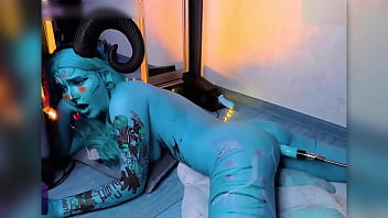 Demoness moans from hell's anal into tight ass squirt