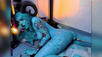 Demoness moans from hell's anal into tight ass squirt