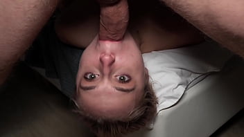 Fucks a young blonde with beautiful eyes in different poses