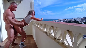 Sex on the balcony in front of the neighbors