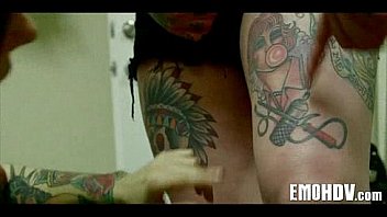 Emo babe with tats gets some dick 246