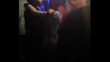 Horny les kiss at the street