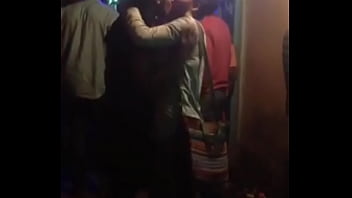 Horny les kiss at the street