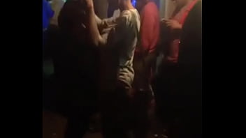 Horny les kiss at the street