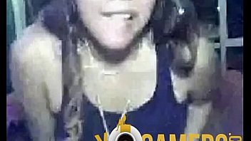 Teen show in front webcam