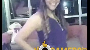 Teen show in front webcam