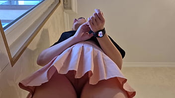 Hidden camera catches my pussy – upskirt with no underwear