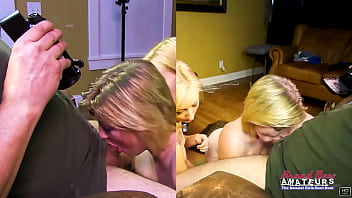 Horny coeds faiths hope and olyssia give a doouble blowjob and get banged