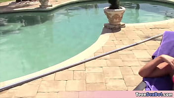 Petite stepsister gets rough fucked outdoors