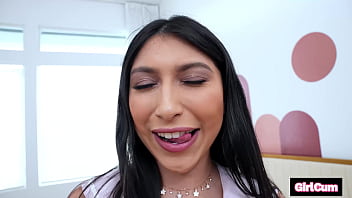 Latina fuck toy gets her pumped up twat filled with cum