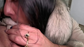 Red boots white fur tease passion at the door 310