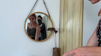 Look at this redhead's feet while she's ducttaped