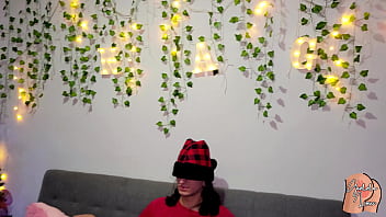 Christmas threesome with a bbw and a huge cock