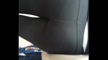 Sexy leggins girl street spandex ass