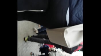 Sexy leggins girl street spandex ass