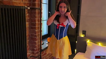 Snow white has sex with a gnome in secret from the queen on halloween