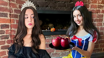 Snow white has sex with a gnome in secret from the queen on halloween