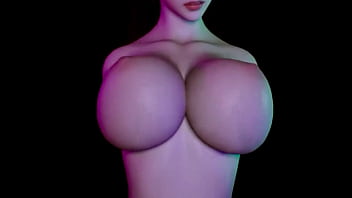 Huge boobs moaning 3d