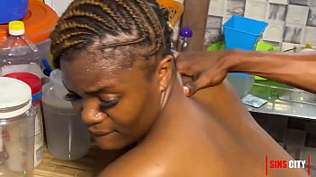 Nigerian couple fucks in the kitchen