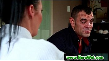 Hot babe gives pleasure to client in nuru massage 19