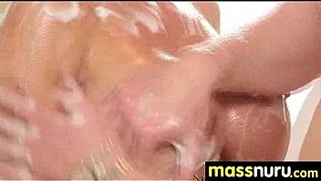 Sexy body gets a happy ending massage 5