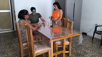 They were playing cards and then they started getting really horny the grape juice turned them into sluts and they showed their buttocks