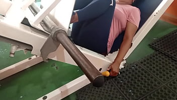 Invite the big ass from the gym after her leg routine